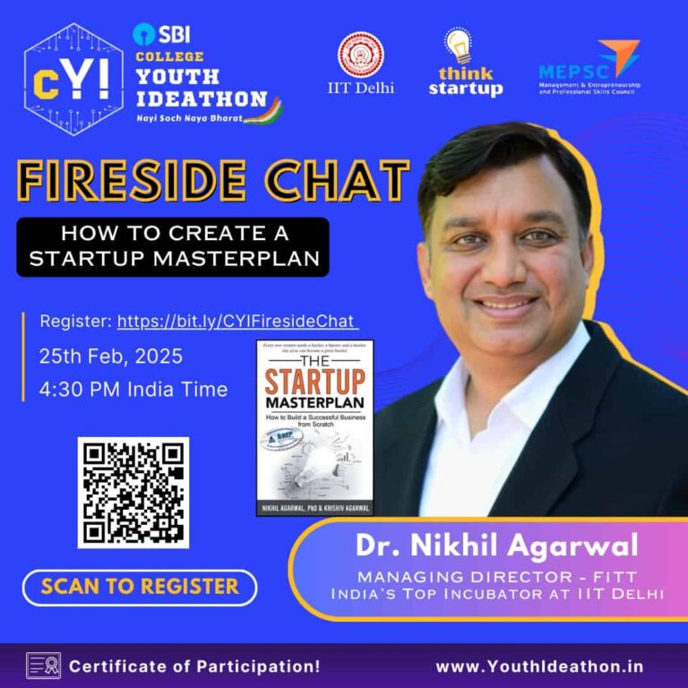  𝗙𝗶𝗿𝗲𝘀𝗶𝗱𝗲 𝗖𝗵𝗮𝘁 𝘄𝗶𝘁𝗵 𝗗𝗿. 𝗡𝗶𝗸𝗵𝗶𝗹 𝗔𝗴𝗮𝗿𝘄𝗮𝗹 – 𝗟𝗲𝗮𝗿𝗻 𝘁𝗼 𝗕𝘂𝗶𝗹𝗱 𝗮 𝗪𝗶𝗻𝗻𝗶𝗻𝗴 𝗦𝘁𝗮𝗿𝘁𝘂𝗽!